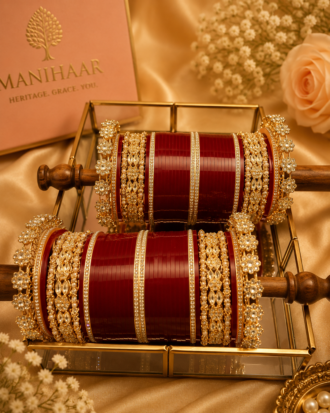 Imperial Sparkle AD Chooda | American Diamond Bridal Collection