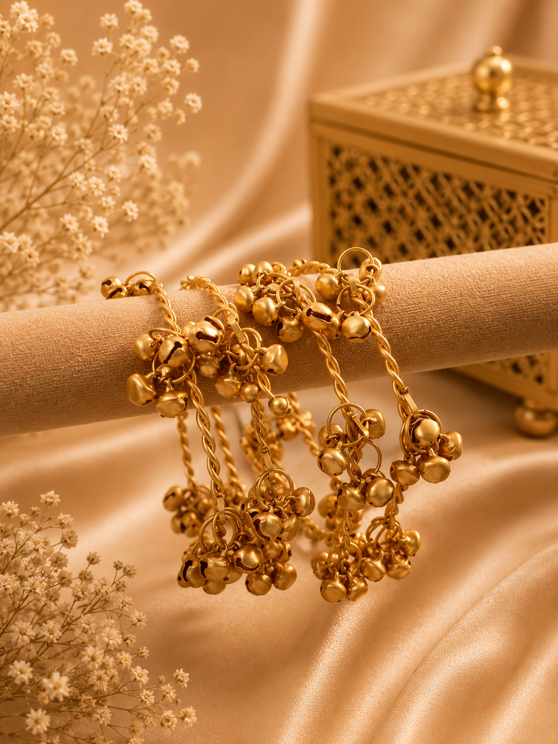 Noor-e-Kashmir Ghungroo Bangles | Luxury Collection (set of 4)