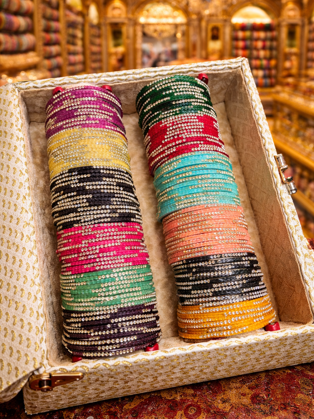 Colorful Glass Bangle Sets for Weddings & Festivals