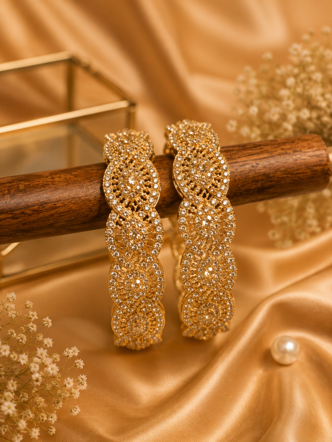 Designer American Diamond Kangan | Party Wear Jewelry