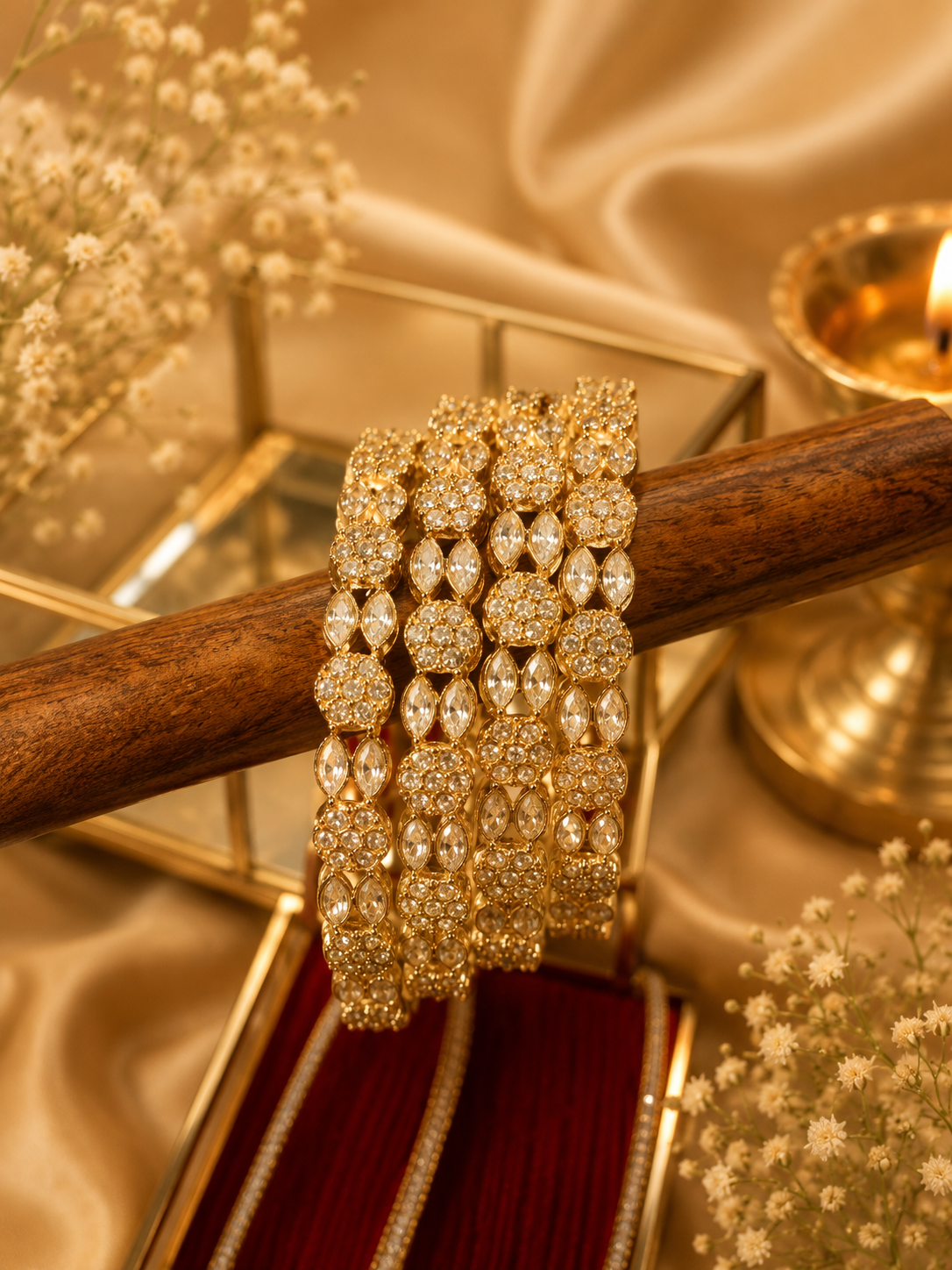 American Diamond Kangan | Luxury Bridal Jewelry
