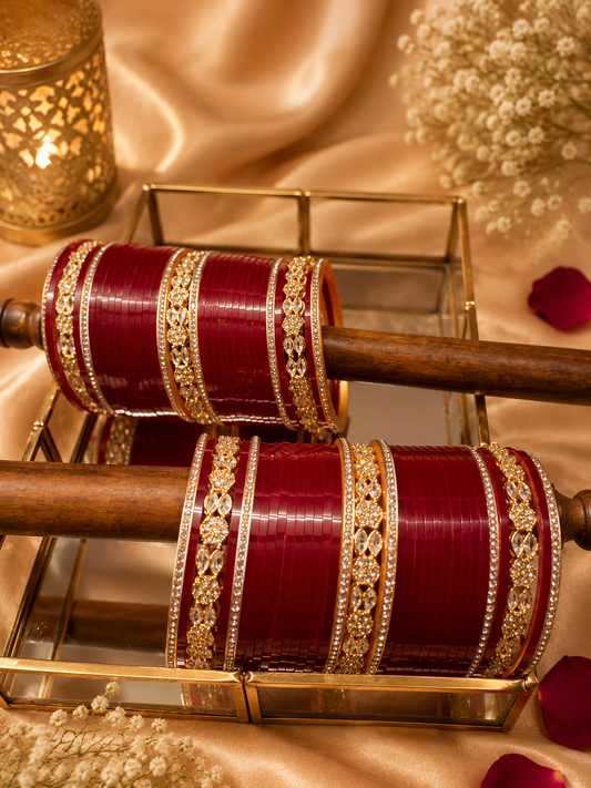 Diamond Dusk AD Chooda| Premium American Diamond Bridal Chooda