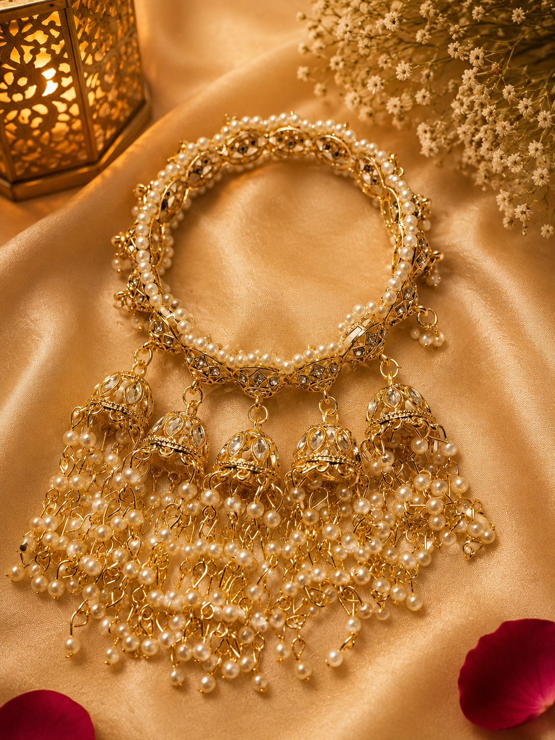 Royal Charm Hanging AD Chooda | Premium American Diamond Set