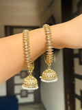 Kundan Polki Jhumka Hanging Bangles