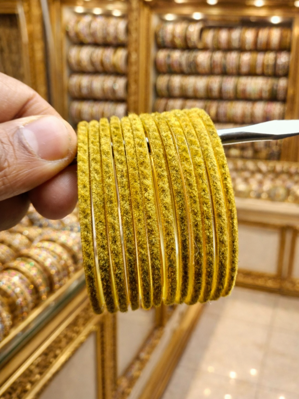 Velvet Glass Bangles (set of 12)