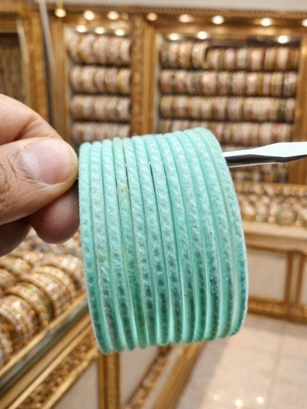 Velvet Glass Bangles (set of 12)