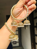 Pakistani Polki Triple Jhumka Bangle