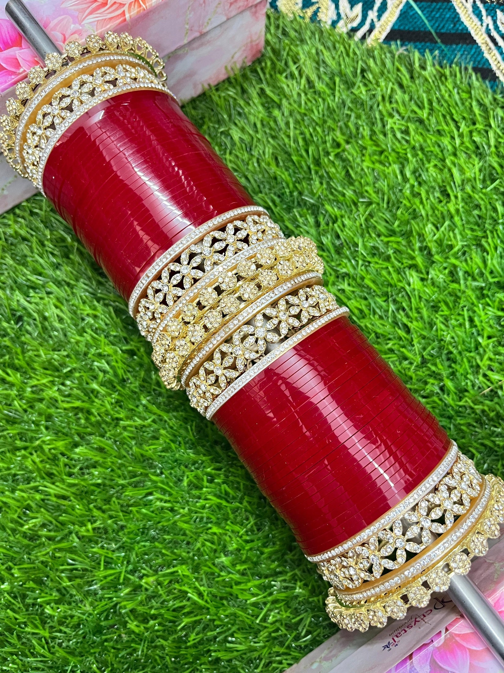 Flower Bridal Chuda With Pacheli