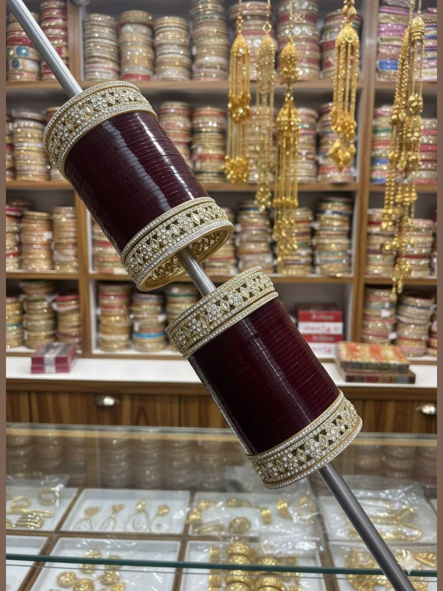 Indian Traditional Maroon Chuda