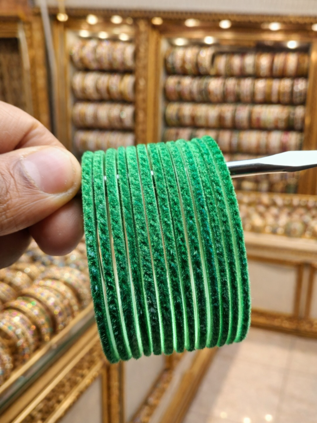 Velvet Glass Bangles (set of 12)