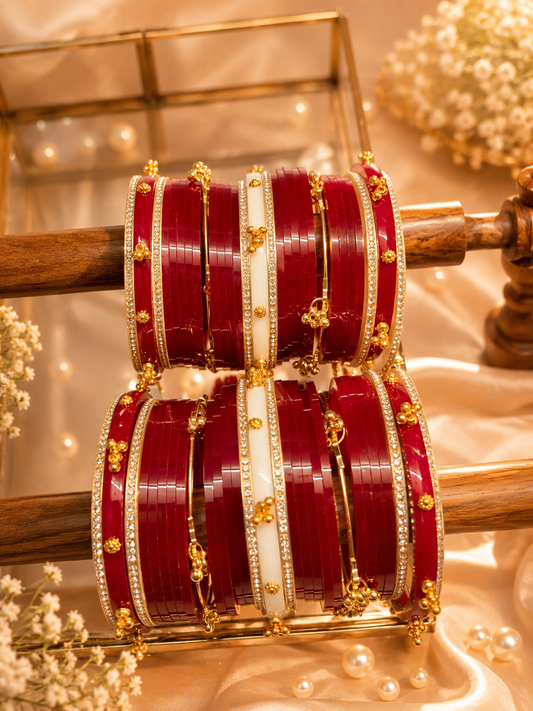Kashmiri Noor Ghungroo Chooda | Luxury Bridal Collection
