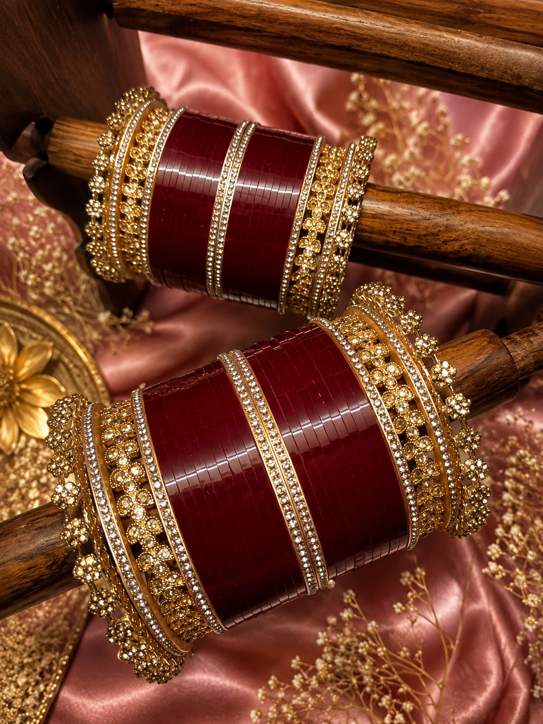 Crystal Noor AD Chooda | Royal Bridal Bangles