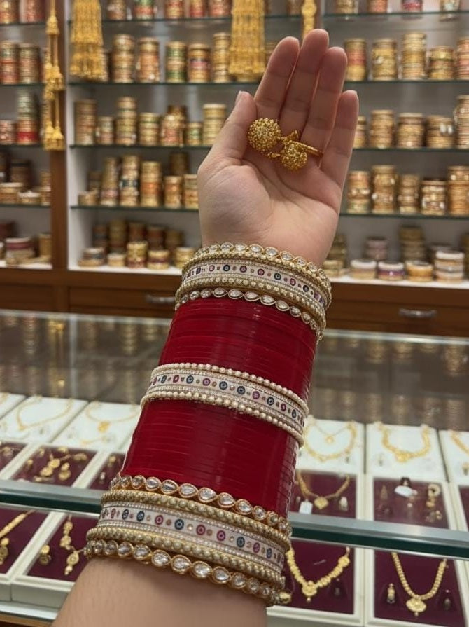 Punjabi Bridal Chuda In Kundan