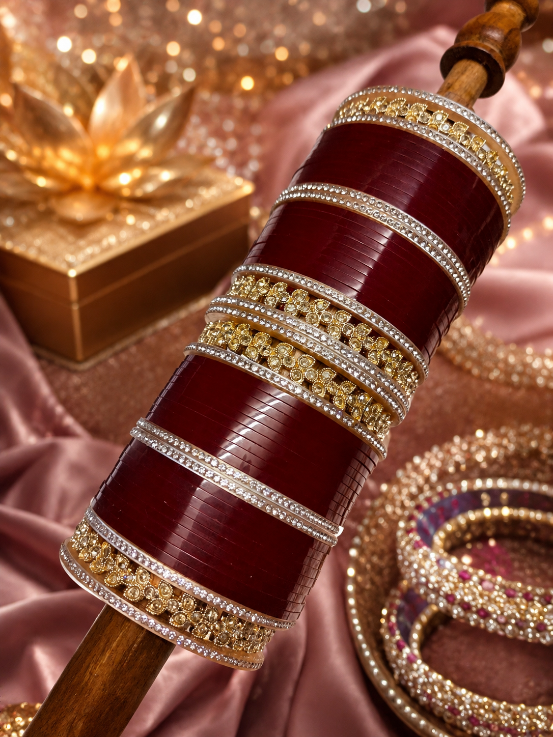 Crystal Noor AD Chooda | Royal Bridal Bangles