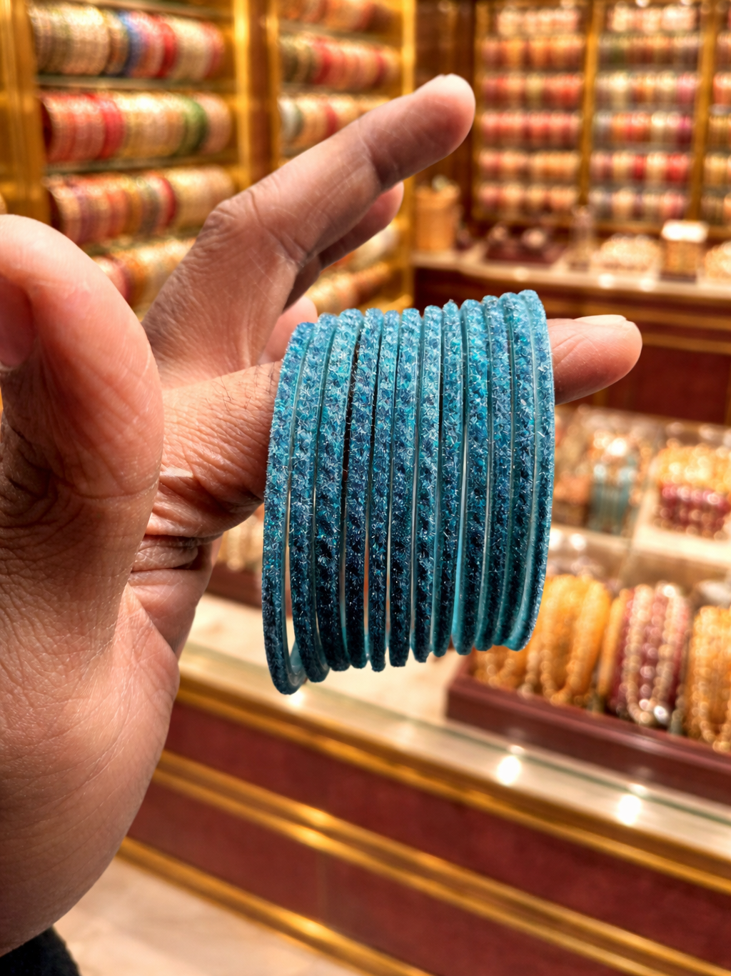 Velvet Glass Bangles (set of 12)