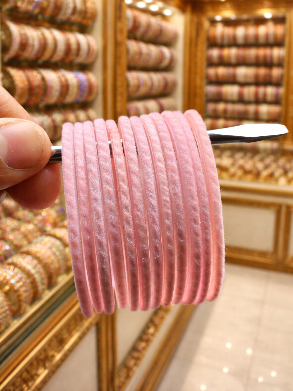 Velvet Glass Bangles (set of 12)