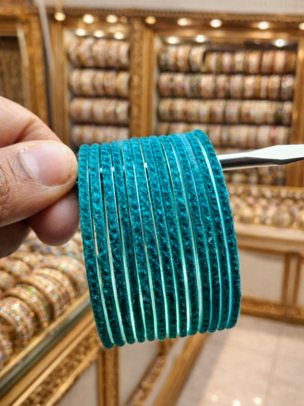 Velvet Glass Bangles (set of 12)