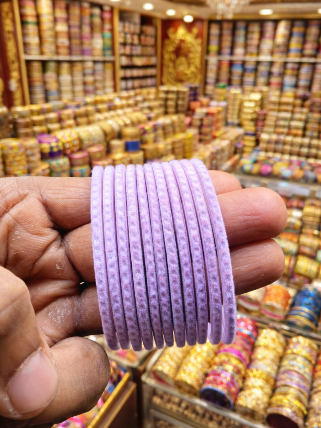 Velvet Glass Bangles (set of 12)