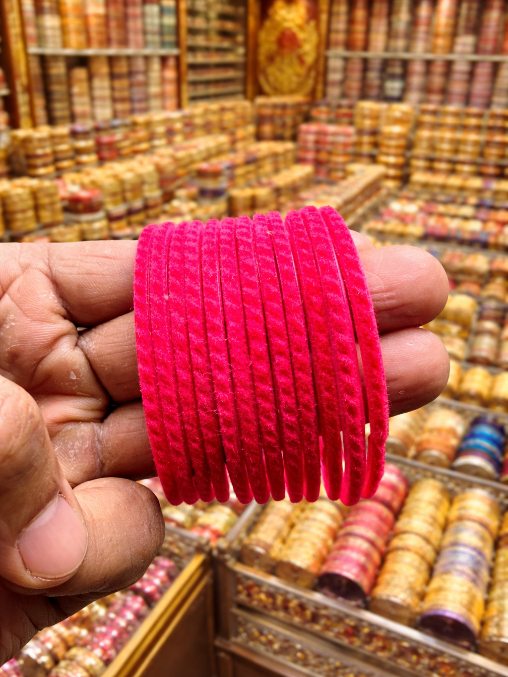 Velvet Glass Bangles (set of 12)