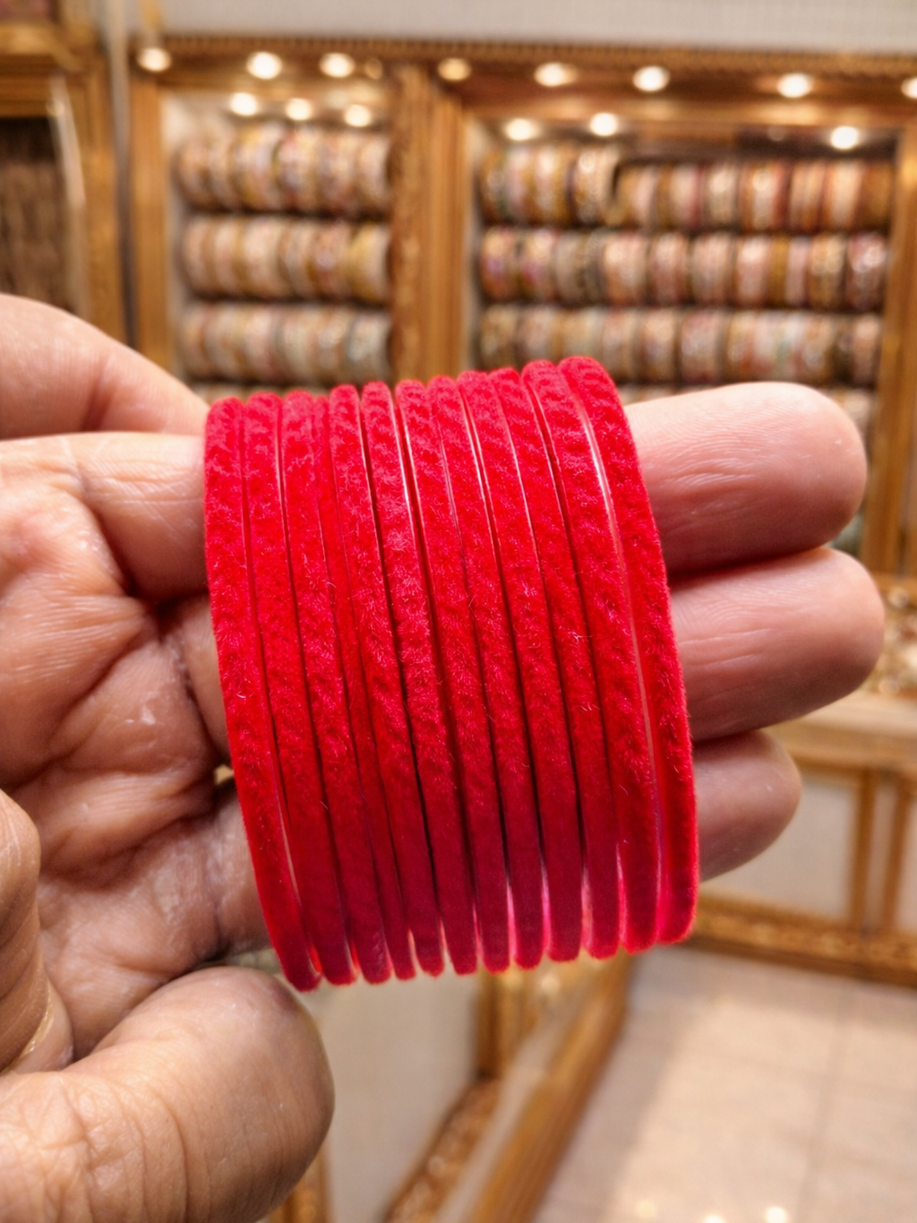 Velvet Glass Bangles (set of 12)