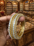 American diamond golden bangles