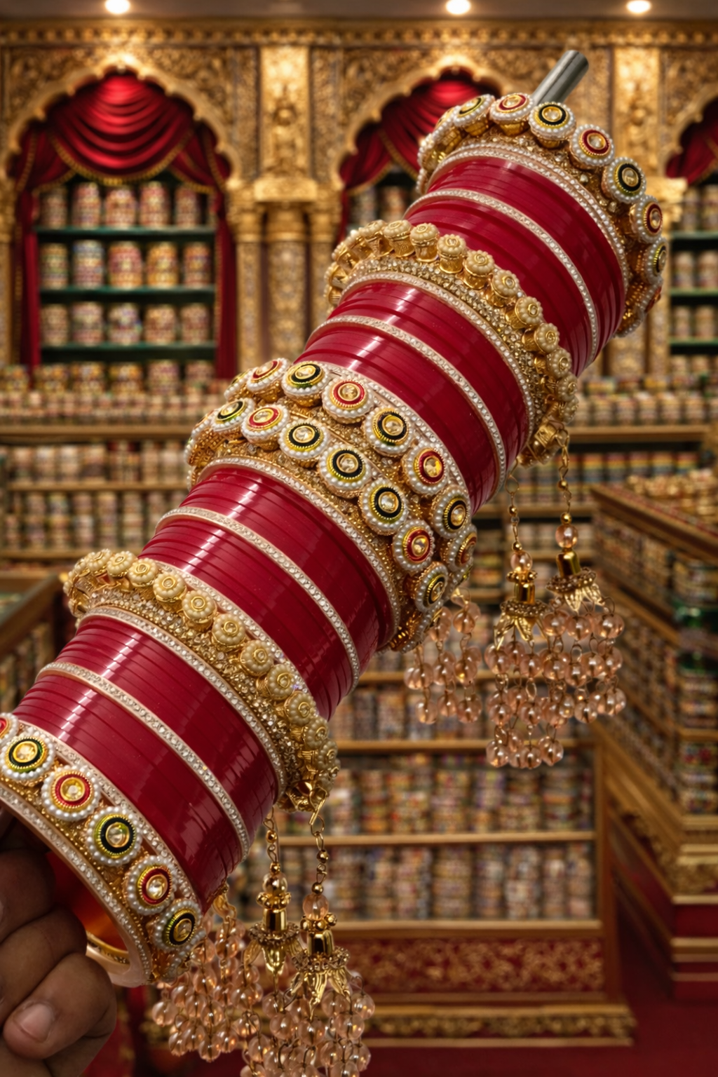 Premium Rajwadi Heavy Bridal Chooda for Bride – Traditional Wedding Wear