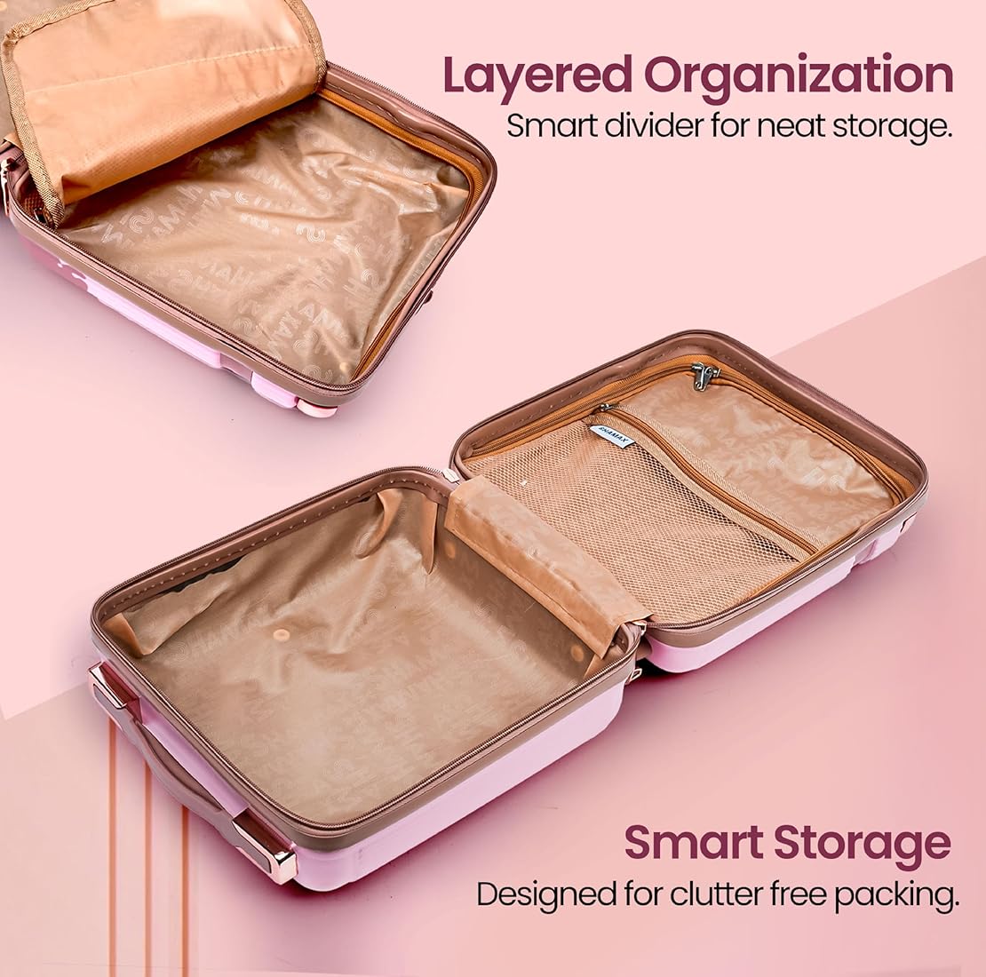 SHAMAX Vanity Box Storage Organiser for Cosmetics and Jewellery Box Cosmetic Storage case Portable - Makeup Bag for Women Carry Handles - Large Storage - Wedding Gift