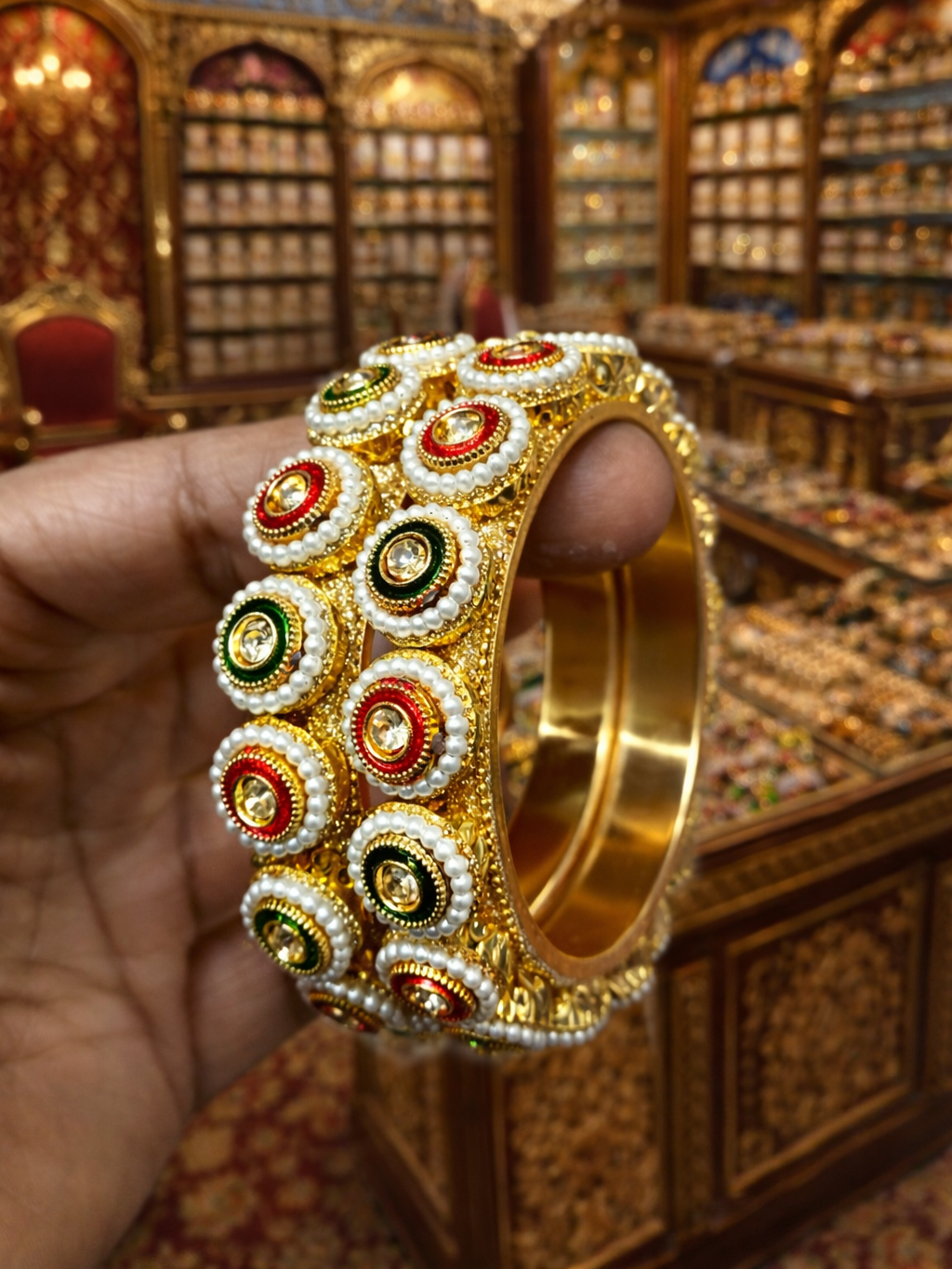 Rajwadi heavy brass bangle