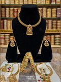 Rajwadi necklace set with matching bangles combo
