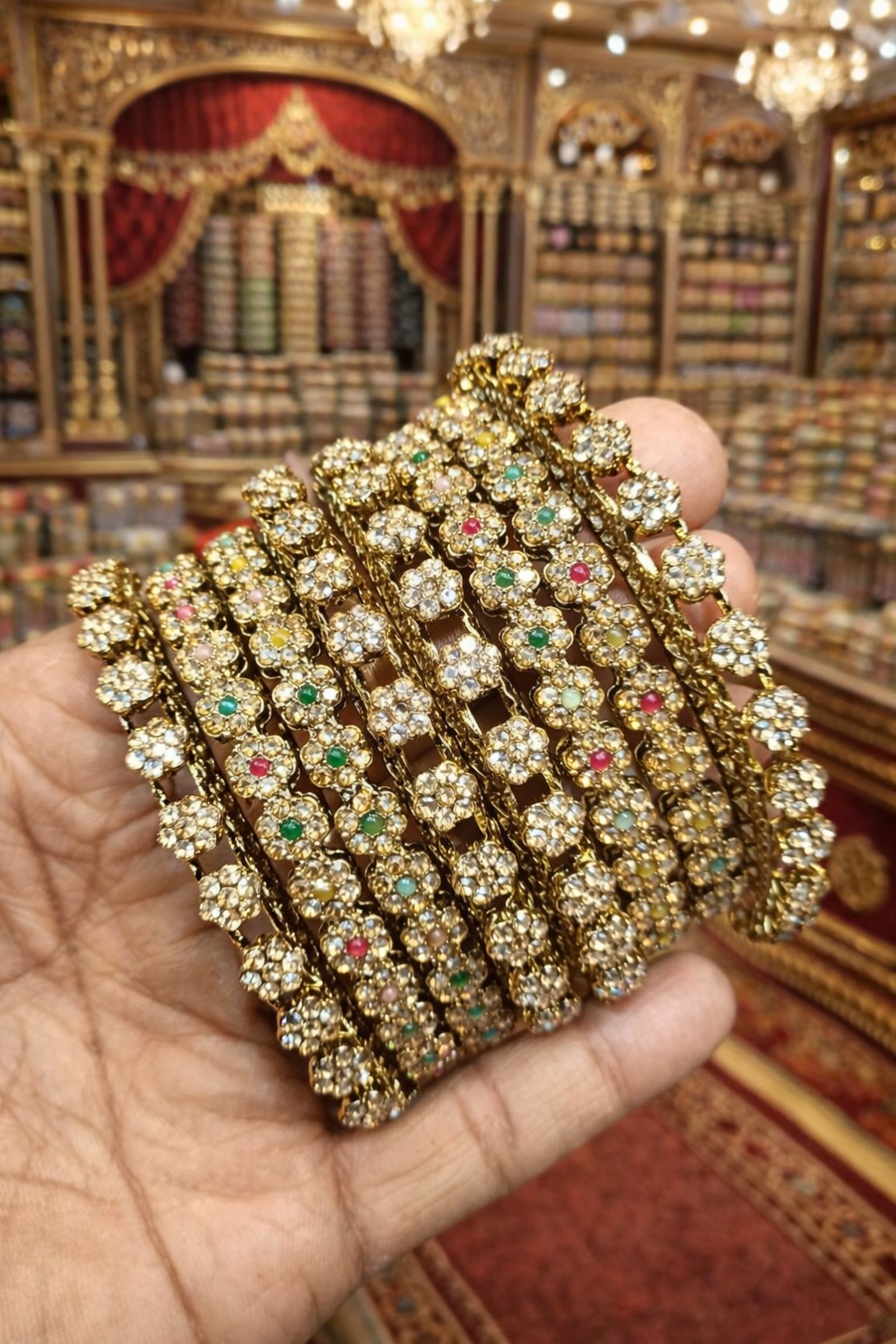 Antique metal bangles set