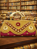 Bridal purse maroon