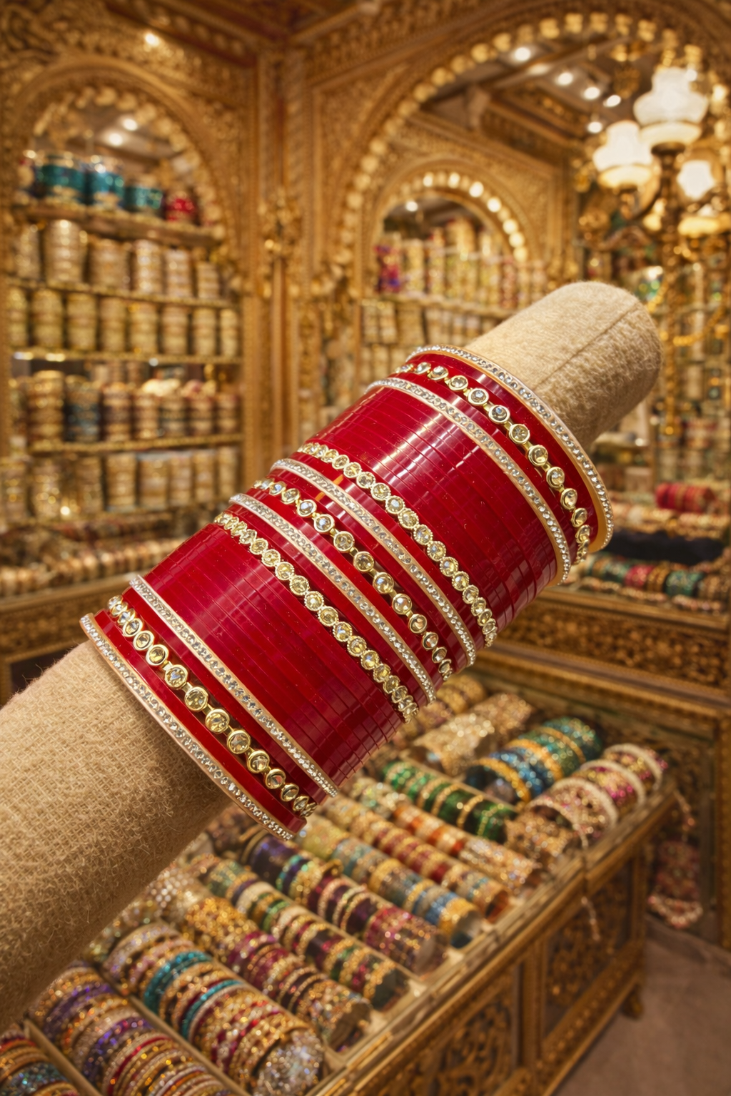 Classic Simple Stone Chooda Set for Bridal & Traditional Wear