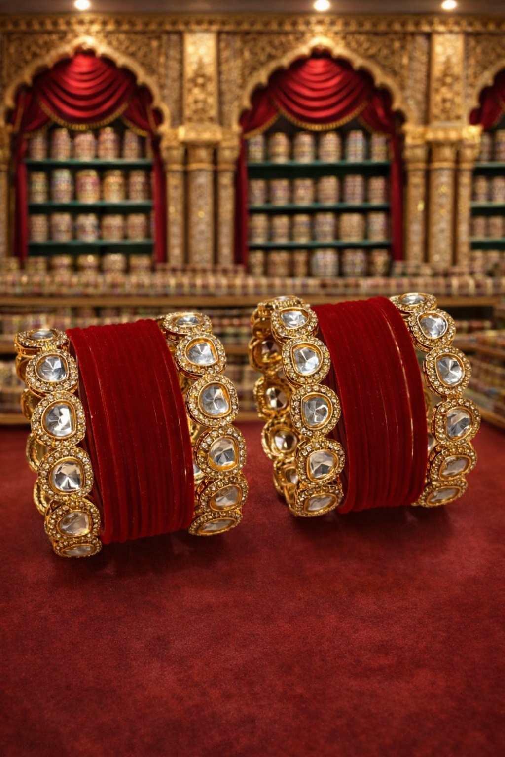 Premium Kundan Bangles Set for Bride | Royal Indian Jewellery