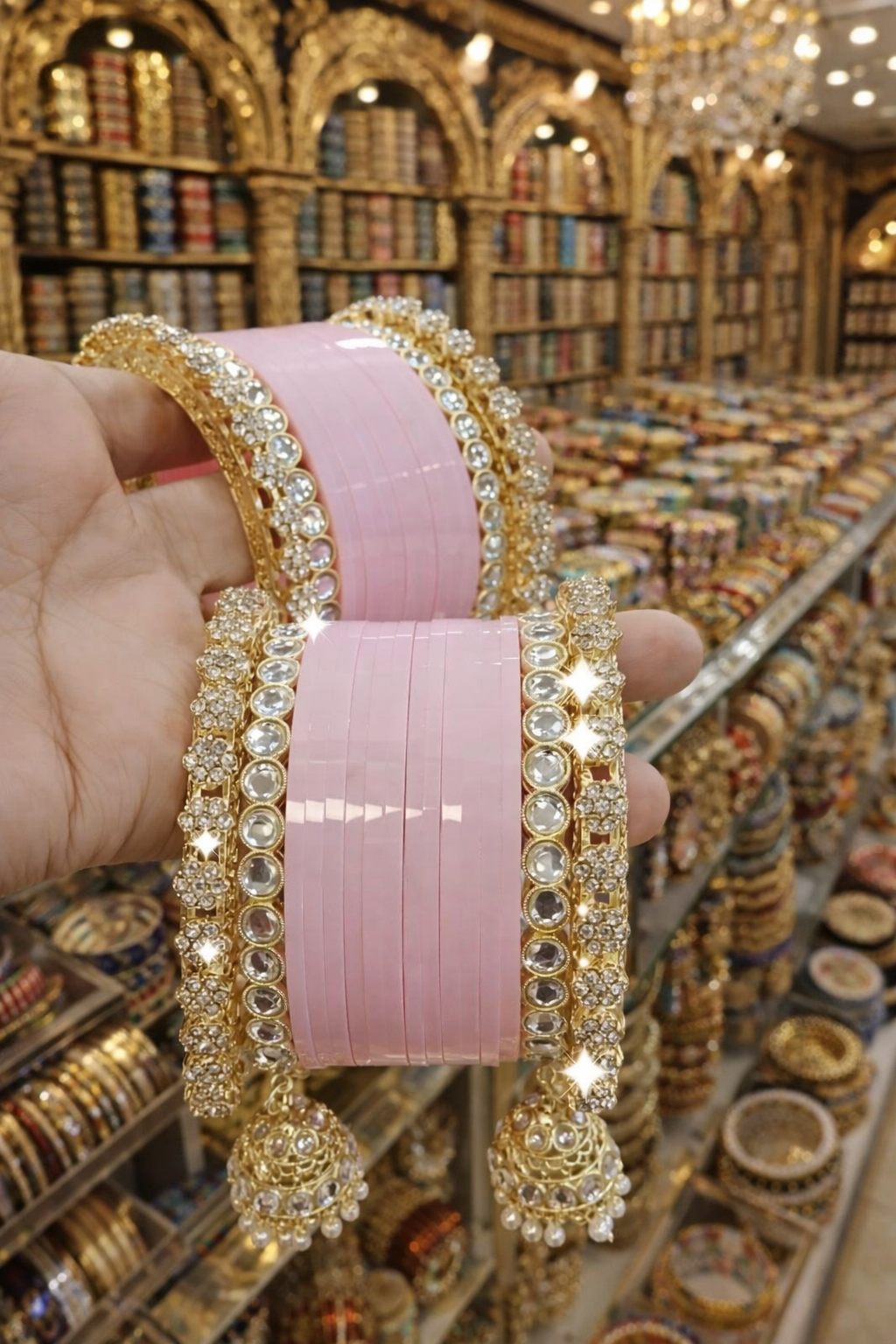 Punjabi Bridal Short Chooda in Pink Color | Wedding Bangles