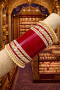 Pearl Kundan Pacheli Bangles Set – Bridal Wear